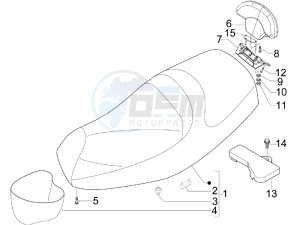 MP3 300 ie lt Touring drawing Saddle seats - Tool roll