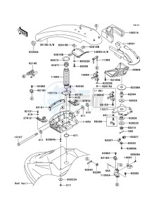 JET SKI 800 SX-R JS800A9F EU drawing Handle Pole