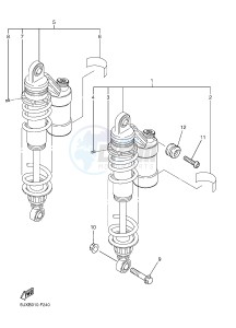 XJR1300C XJR 1300 (2PN4) drawing REAR SUSPENSION