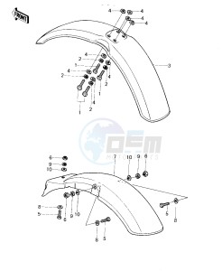 KDX 80 A [KDX80] (A1-A2) [KDX80] drawing FENDERS