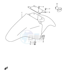 GS500 (E2) drawing FRONT FENDER