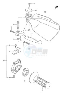 RMX250 (E28) drawing RIGHT HANDLE LEVER