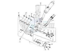 YZF R1 1000 drawing EXHAUST SYSTEM