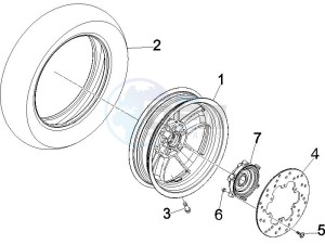 Granturismo 125 L E3 drawing Rear Wheel