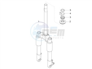 ZIP 50 4T 25 KMH NOABS E4 25kmh (EMEA) drawing Fork/steering tube - Steering bearing unit