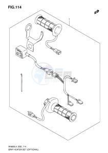 AN650 drawing GRIP HEATER SET (OPTIONAL)