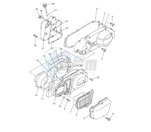 VP X-CITY 250 drawing CRANKCASE COVER