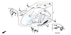 ST1300AE Pan Europoean - ST1300 UK - (E) drawing FRONT FENDER