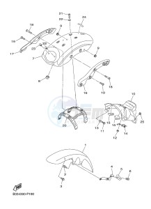 XVS950CR XVS950 CAFE RACER XV950 RACER (B33M) drawing FENDER