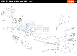 MRT-50-PRO-SM-BLUE drawing HANDLEBAR - CONTROLS