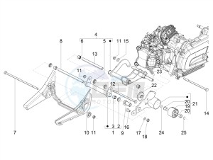 MP3 300 HPE (EMEA, APAC) drawing Swinging arm