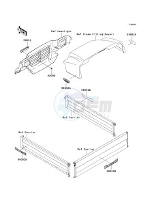 KAF 620 F MULE 3020 TURF (F1-F3) MULE 3020 TURF drawing DECALS-- KAF620-F3- -