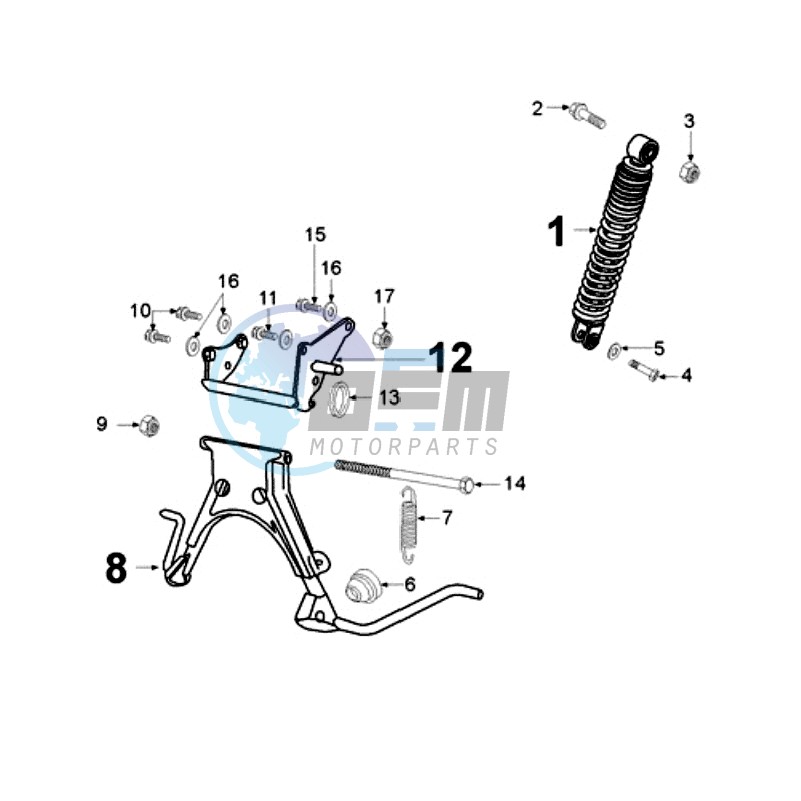 REAR SHOCK AND STAND