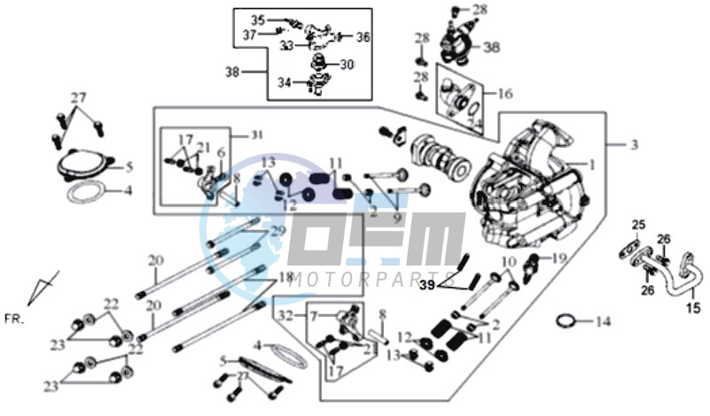 CYLINDER HEAD CPL   / THERMOSTAT