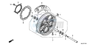 NC750XAE NC750XA Europe Direct - (ED) drawing FRONT WHEEL