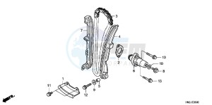 TRX500FAC drawing CAM CHAIN/ TENSIONER