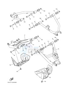 YXM700E YXM700PHF VIKING (1XPM) drawing REAR ARM