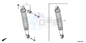 TRX250TMC drawing REAR CUSHION