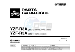 YZF-R3 YZF-R3A 321 R3 (B023 B024) drawing .1-Front-Page