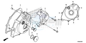 CRF125FE CRF125F Europe Direct - (ED) drawing LEFT CRANKCASE COVER