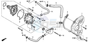 CBR600RR drawing WATER PUMP