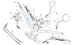 RSV 1000 Tuono drawing Handlebar - Controls