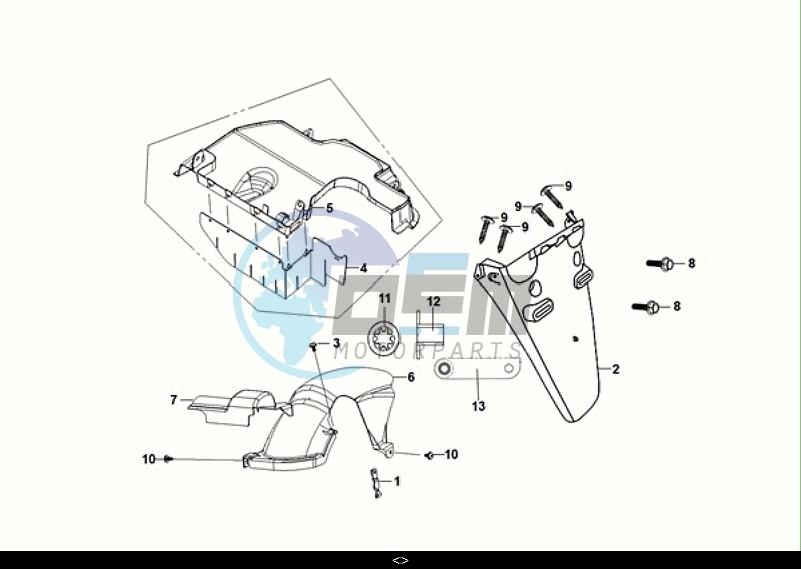 REAR FENDER - REAR INNER FENDER