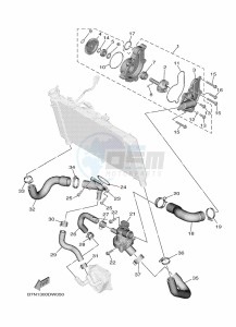 MT-09 SP MTN890D (BAM7) drawing WATER PUMP