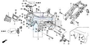 VTR1000SP VTR1000SP-1 drawing FRAME BODY (VTR1000SP2/3/ 4/5/6)