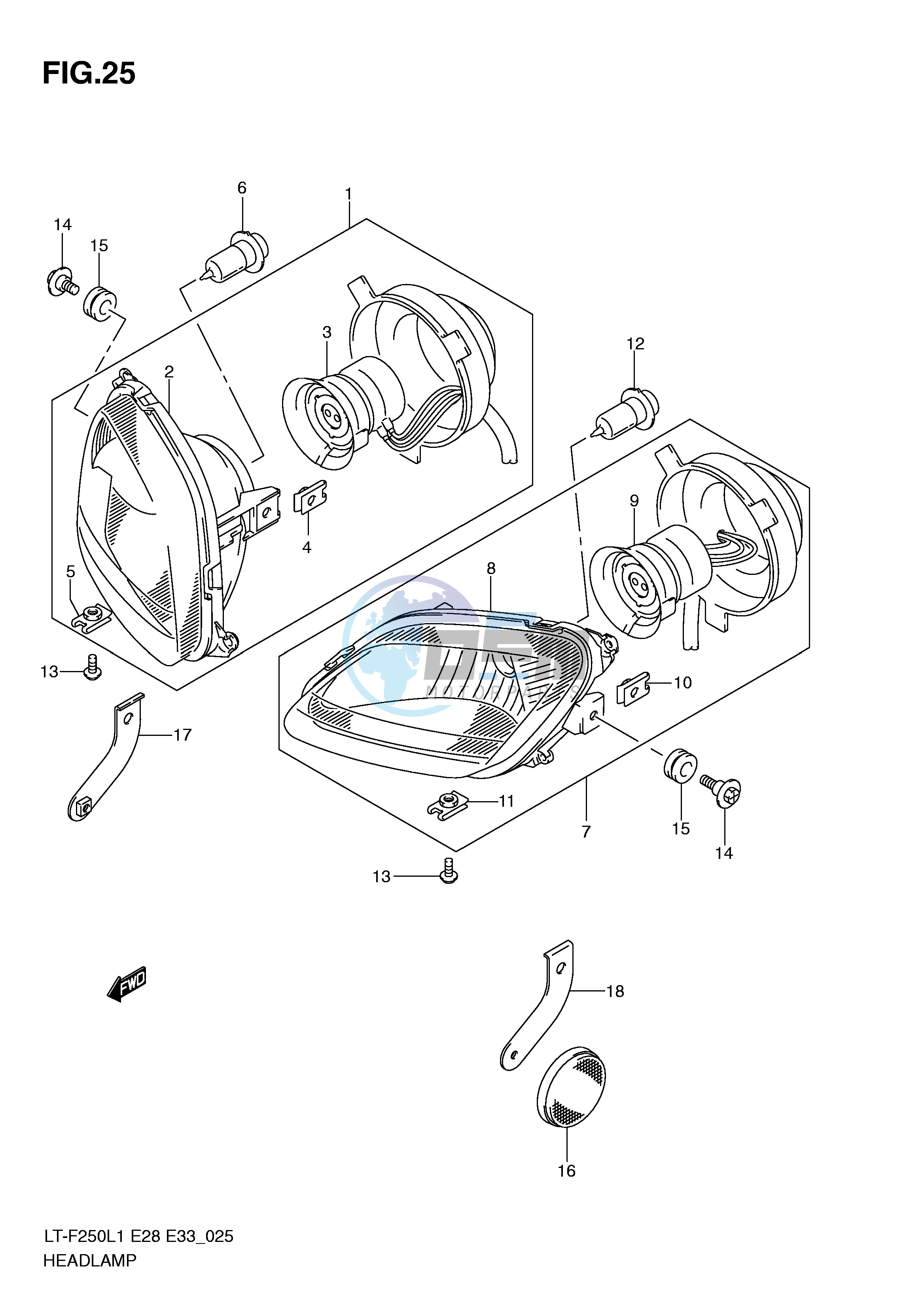 HEADLAMP (LT-F250L1 E28)