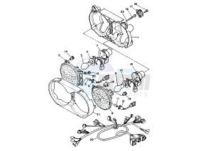 XTZ SUPER TENERE 750 drawing HEADLIGHT FOR ITALY