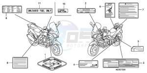 CBF600NA9 Europe Direct - (ED / ABS 25K) drawing CAUTION LABEL