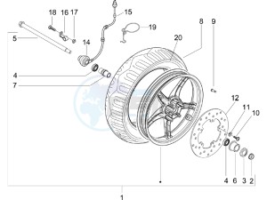 Runner 125 VX 4t SC drawing Front wheel