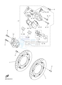 XJ6N 600 XJ6-N (NAKED) (20SS) drawing FRONT BRAKE CALIPER