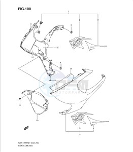 GSX1300R drawing SIDE COWLING (GSX1300RL1 E19)