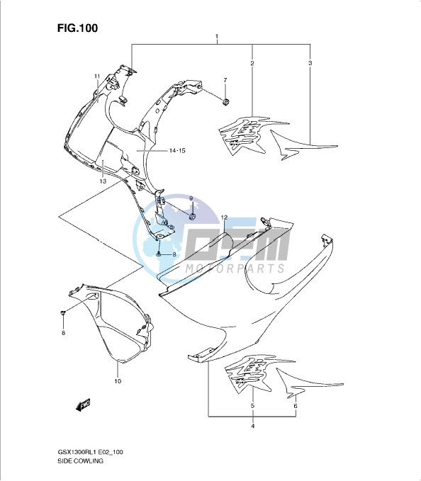 SIDE COWLING (GSX1300RL1 E19)