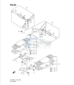 VLR1800 drawing FOOTREST (VLR1800TL1 E19)