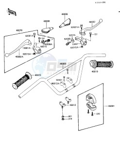 KD 80 M [KD80] (M8) [KD80] drawing HANDLEBAR