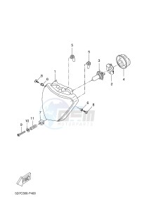 MT125 MT-125 (5D7L) drawing HEADLIGHT