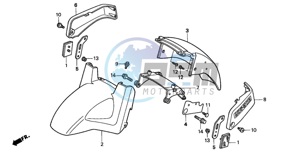 FRONT FENDER (ST1100AT/AV/AW)