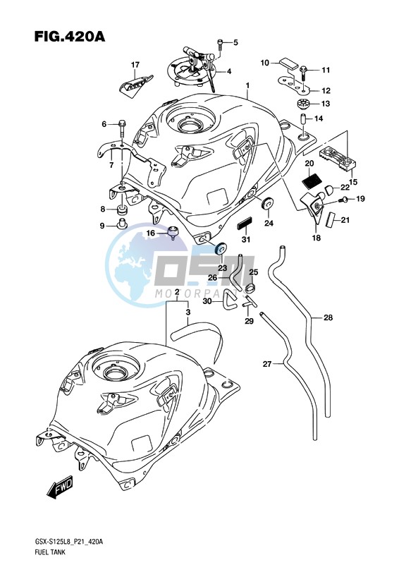 FUEL TANK (GSX-S125MLL8 P21)