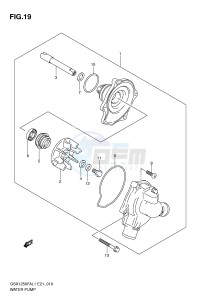 GSX1250FA (E21) drawing WATER PUMP