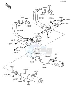 ZX 900 A [NINJA] (A3) NINJA 900 drawing MUFFLERS