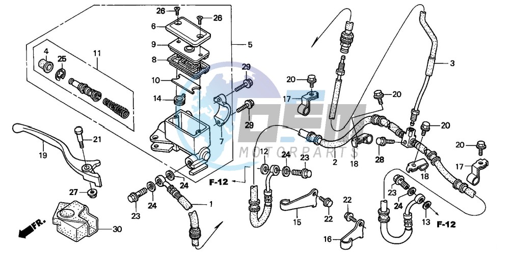 FR. BRAKE MASTER CYLINDER