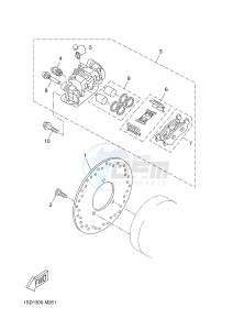 YP400RA X-MAX 400 ABS X-MAX (1SDE 1SDE 1SDE 1SDE) drawing REAR BRAKE CALIPER