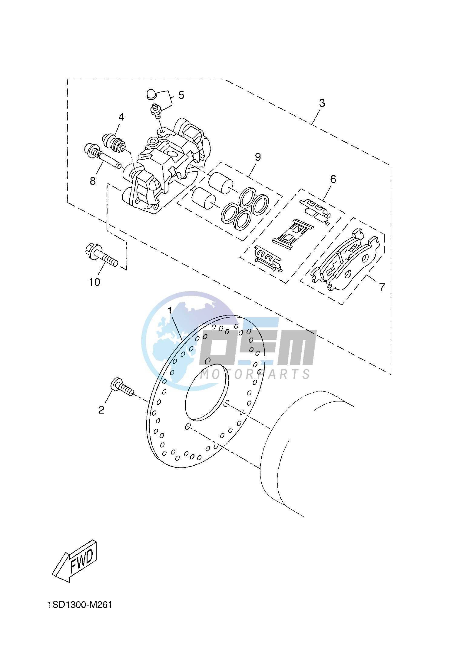 REAR BRAKE CALIPER