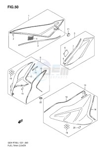 GSX-R750 drawing FUEL TANK COVER L1