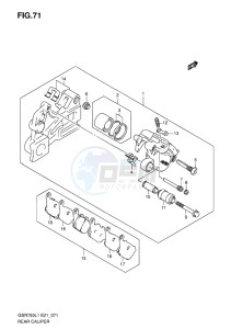 GSR750 EU drawing REAR CALIPER