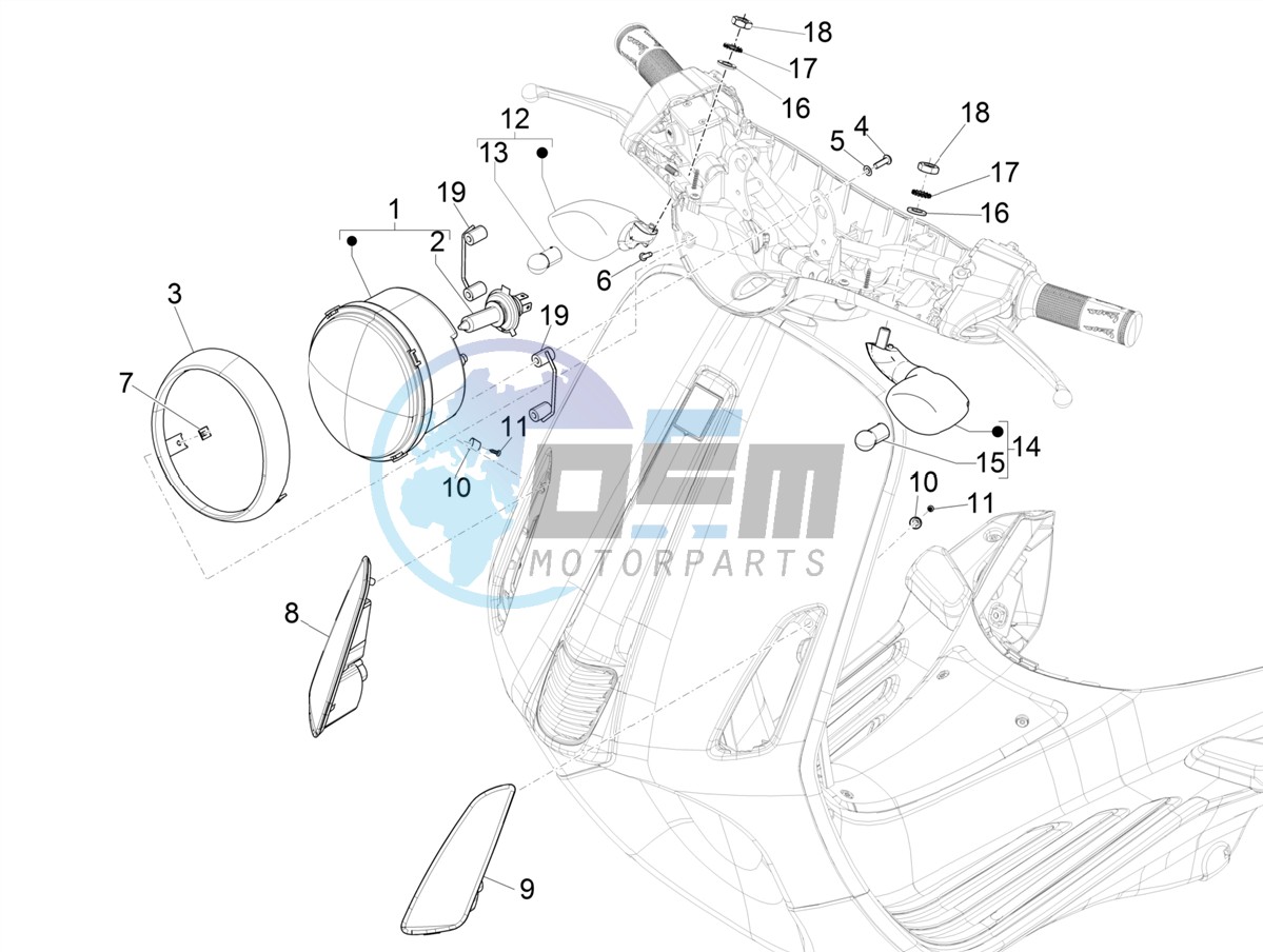 Front headlamps - Turn signal lamps