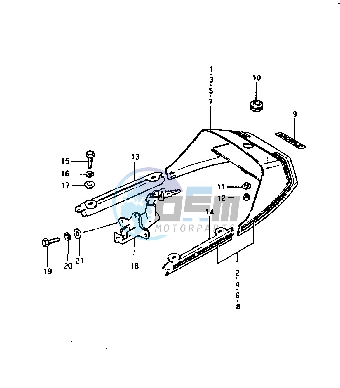 SEAT TAIL COVER (GSX1100X, EX)